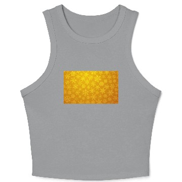 Discover Yellow Snowflakes Christmas Pattern Crop Tank Top