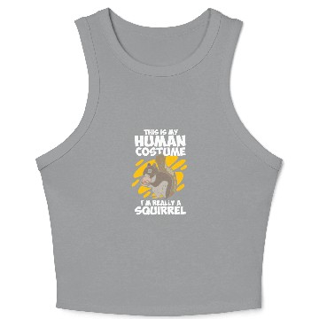 Discover Cute Rodent Squirrels Squirrel Human Costume Crop Tank Top