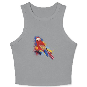 Discover Abstract Parrot Crop Tank Top