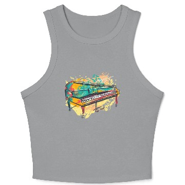 Discover Piano Fantasy Crop Tank Top