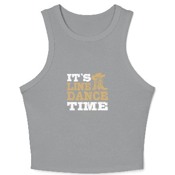 Discover It's Line Dance Time Western Line Dancing Lover Crop Tank Top