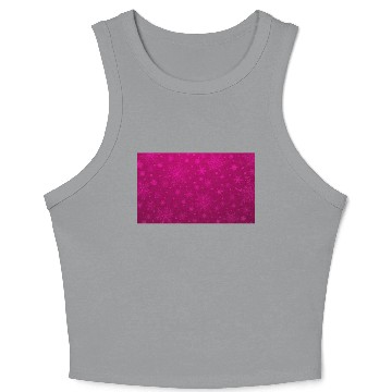 Discover Christmas Snowflakes Pink Pattern Crop Tank Top