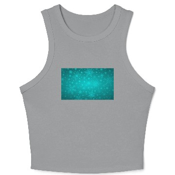 Discover Beautiful Teal Snowflakes Pattern Crop Tank Top