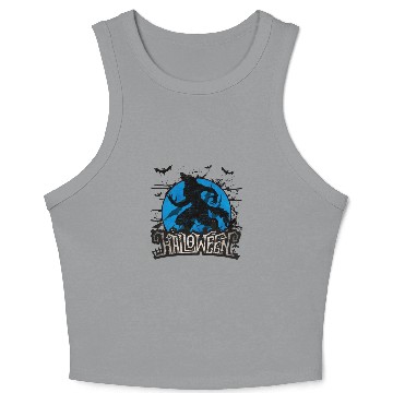 Discover Werewolf howling at the moon Crop Tank Top