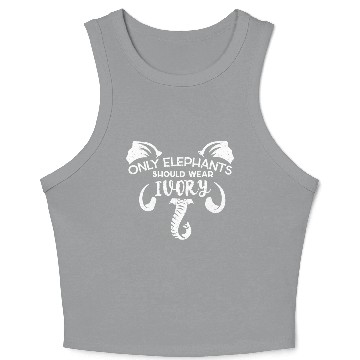 Discover Elephants Ivory Extinction Awareness Save Animals Crop Tank Top