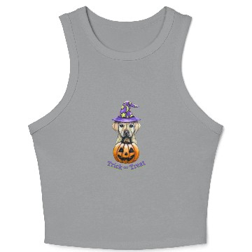 Discover Trick or Treat Pup Crop Tank Top