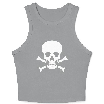 Discover Human skull Crop Tank Top