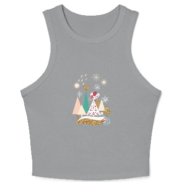 Discover Christmas Winter Scandinavian Trees Snow Crop Tank Top