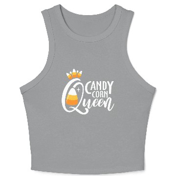 Discover Candy Corn Queen Funny Halloween Costume Gift Crop Tank Top