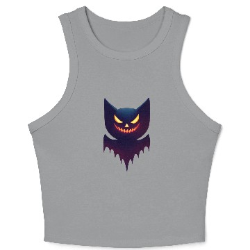 Discover Bat Pumpkin Halloween Crop Tank Top