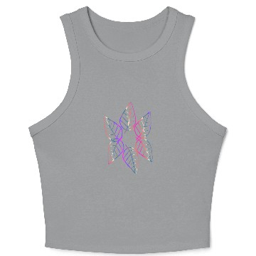 Discover leaf icon nature purple pattern leaves circle Crop Tank Top