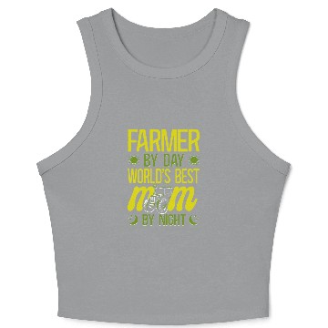 Discover Farming Farmer Mom Mother Tractor Crop Tank Top
