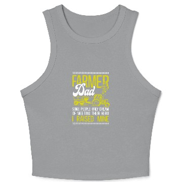 Discover Farming Farmer Dad Father Tractor Crop Tank Top