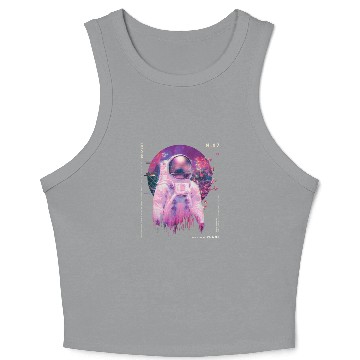 Discover Space astronaut science planets astronomy design Crop Tank Top