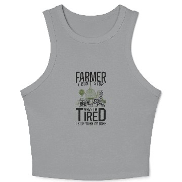 Discover Farming Farmer Tractor Vintage Crop Tank Top