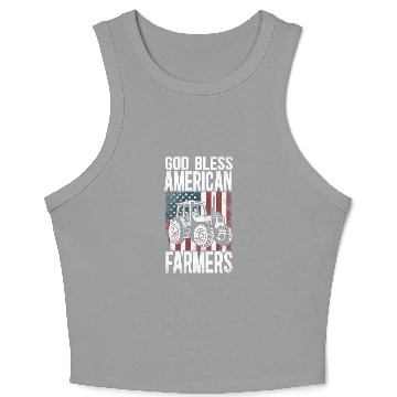 Discover Farming Farmer Us American Flag Crop Tank Top