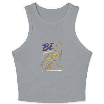 Discover Be Fierce Wolf Design Crop Tank Top
