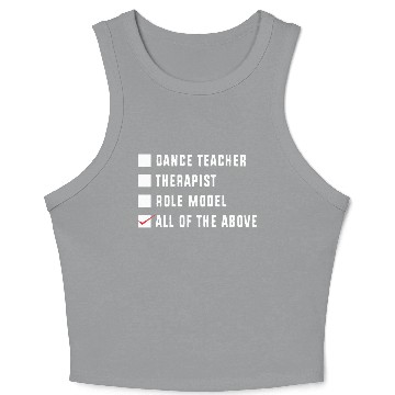 Discover Dance Instructor Choreographer Funny Dance Teacher Crop Tank Top