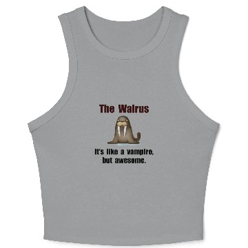 Discover Walrus Vampire Funny Crop Tank Top