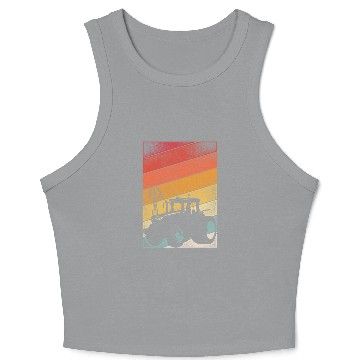 Discover Farming Farmer Retro Tractor Crop Tank Top