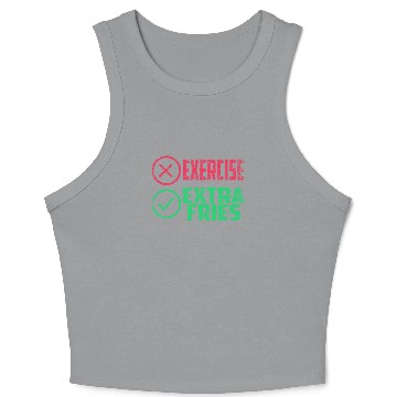 Discover Exercise Extra Fries Gym Chips Workout Crop Tank Top
