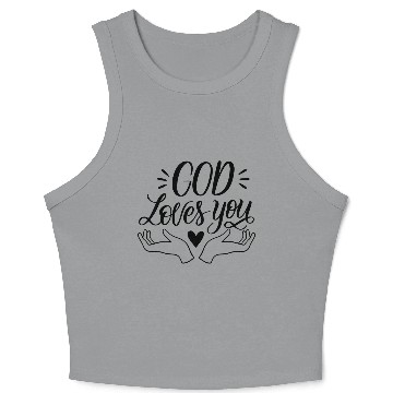 Discover god loves you Crop Tank Top