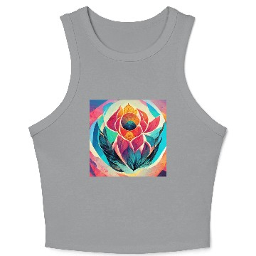 Discover Colorful mandala flower version 4 Crop Tank Top