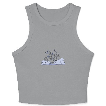 Discover flowers growing from book Crop Tank Top