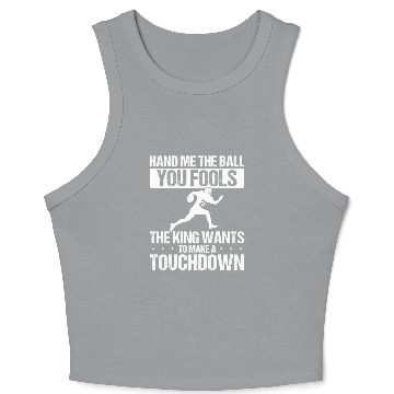 Discover Running Back Score Touchdown Pass Catcher Run Play Crop Tank Top