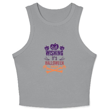 Discover Every day Halloween Horror pumpkin with spider Crop Tank Top