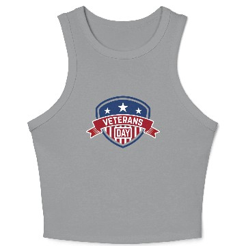 Discover Veterans Day Crop Tank Top