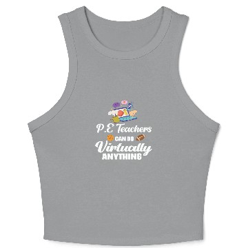 Discover PE Teachers Virtual Phys Ed Physical Education Crop Tank Top