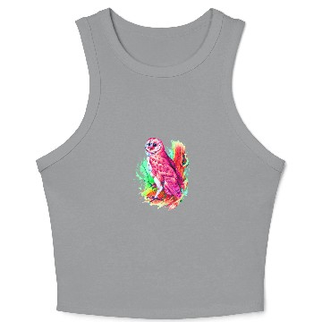 Discover Great Owl Illustrate Crop Tank Top