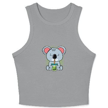 Discover Koala Bubble Tea Foodie Gift Crop Tank Top