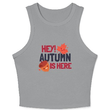 Discover Hey! Autumn is Here Crop Tank Top