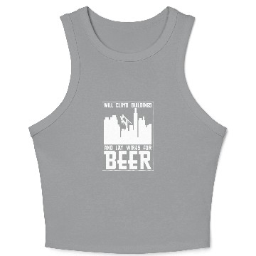Discover Electrician Construction Electrician Crop Tank Top