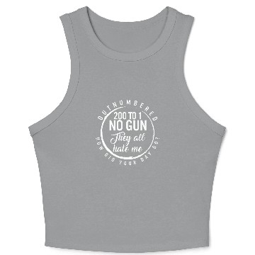 Discover Correctional Officer Crop Tank Top, Out Numbered 200 To 1