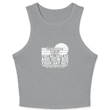 Discover Correctional Officer Crop Tank Top, Out Numbered 200 To 1