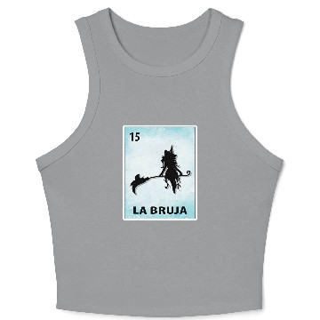 Discover La Bruja Mexican Witch Cards Halloween Crop Tank Top