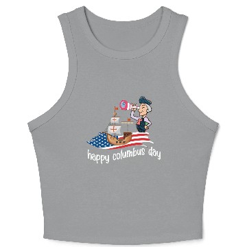 Discover happy columbus day October 10th, 2022 Crop Tank Top