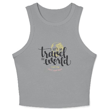 Discover Travel World Crop Tank Top