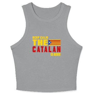Discover Keep Calm Catalonia flag design Crop Tank Top