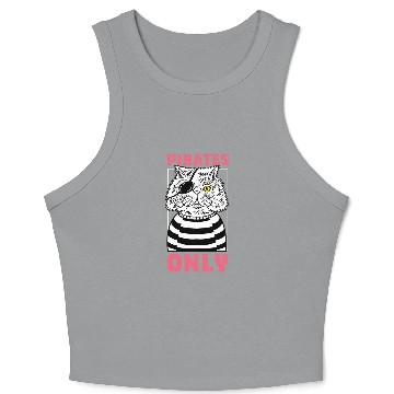Discover Pirates Only Cat Mom Gift Crop Tank Top