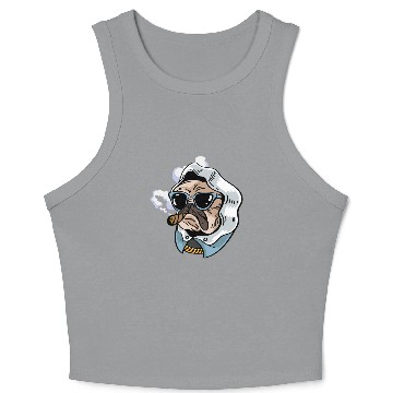 Discover Pug King Smoker Gift Crop Tank Top