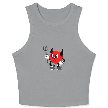 Discover little devil Halloween black Crop Tank Top