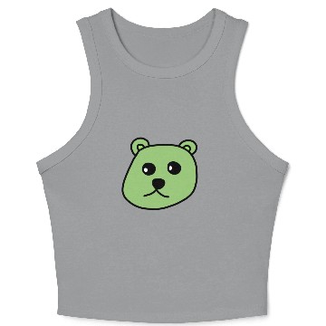 Discover green teddy bear Crop Tank Top