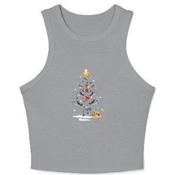 Discover Giraffe Christmas Tree Giraffe Xmas Funny Gift Crop Tank Top