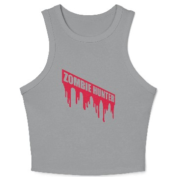 Discover zombie hunter halloween quote Crop Tank Top