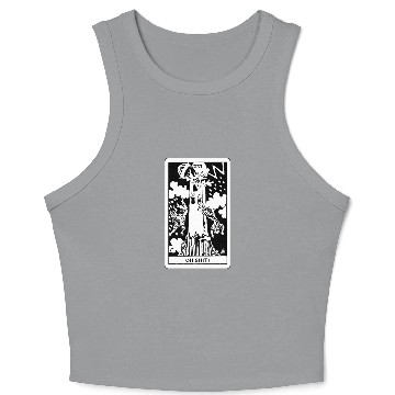 Discover Oh Shit! - The Tower Tarot Card Crop Tank Top