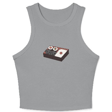 Discover Sushi Bento Box Great Dane Crop Tank Top